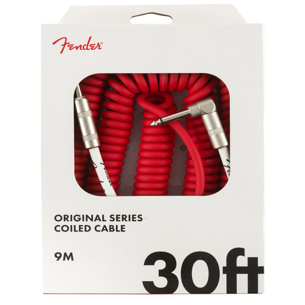 Fender Original Series Coiled Cable 30' Fiesta Red