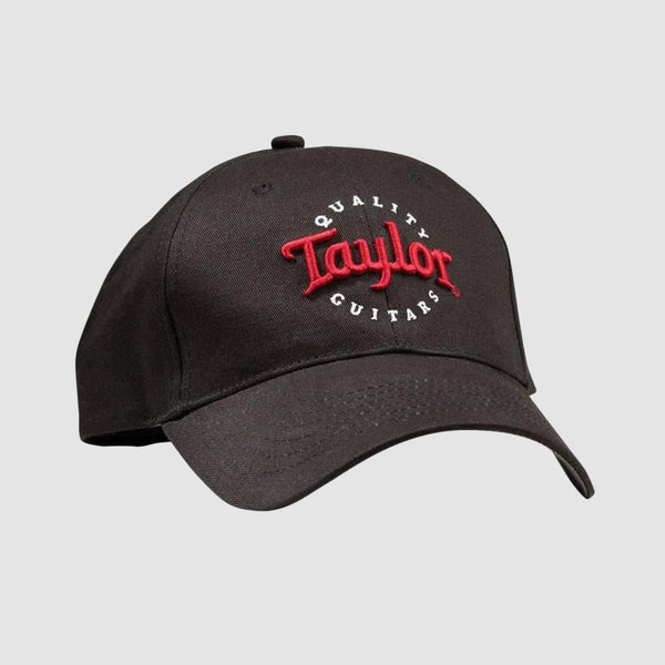 Taylor Black Cap Red/White Emblem
