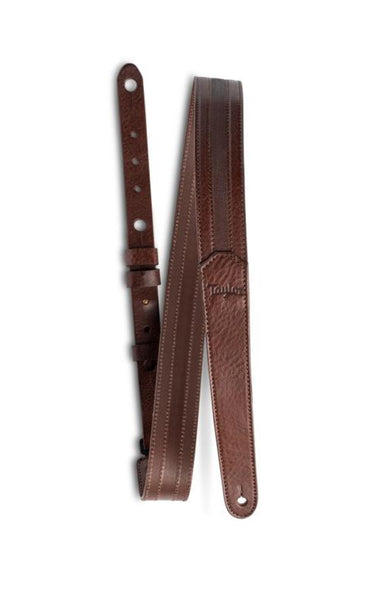Taylor 1.5" Slim Leather Strap Chocolate Brown